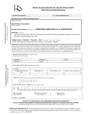 SEPA Direct Debit Mandate
