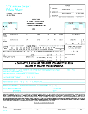 HPHC Medicare Enhance Enrollment Form