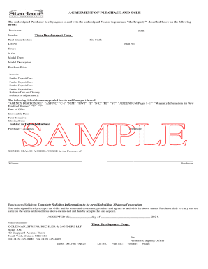 Ontario Purchase and Sale Agreement