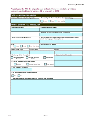 OSFI Security Information Form