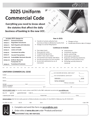 2025 Uniform Commercial Code Order Form