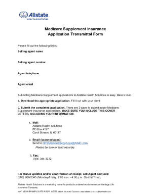 Medicare Supplement Insurance Application