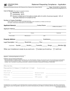 Statement of Compliance Application