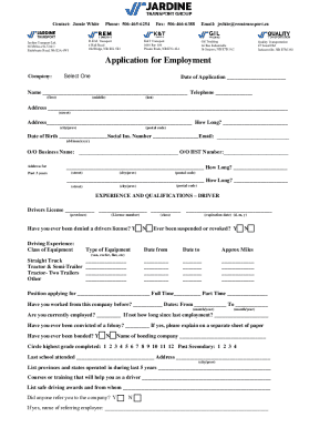 Application for Employment