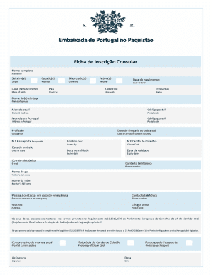 Portugal Consular Registration Form