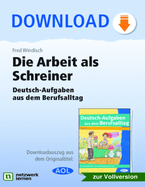 Schreiner Berufsaufgaben Form