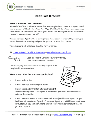 Minnesota Health Care Directive