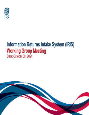 IRIS Working Group Meeting Agenda