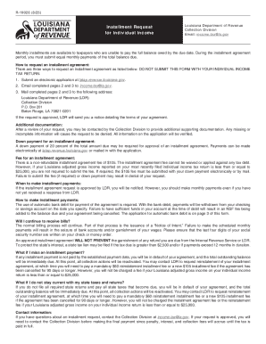 Louisiana Installment Request Form R-19026