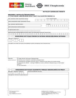 Insurance Claim Form for Credit Card Repayment