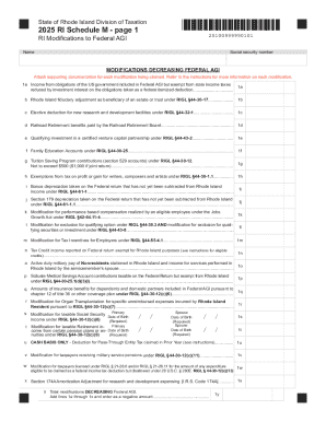 2025 Rhode Island Schedule M