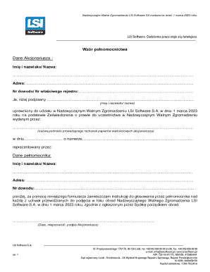 Proxy Voting Form for LSI Software SA