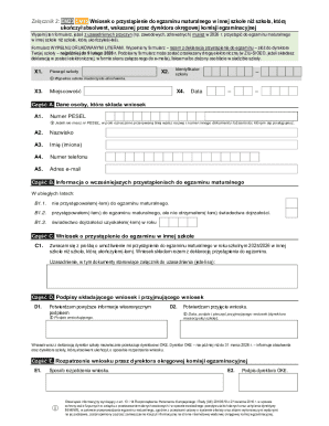Polish Matura Exam Application Form
