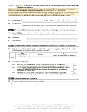 Polish Matura Retake Declaration Form