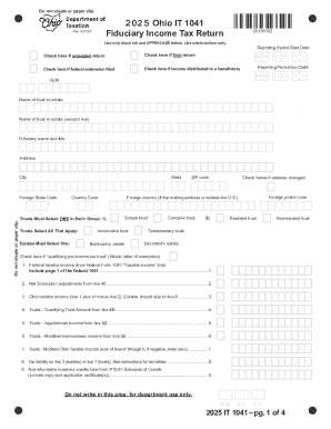 2025 Ohio IT 1041 Fiduciary Income Tax Return