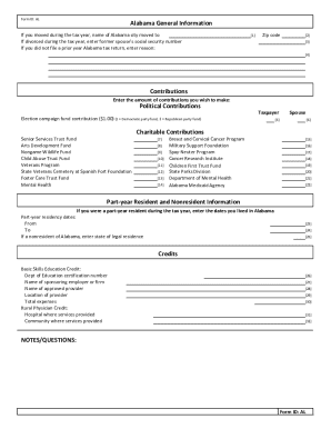 Alabama Tax Form AL