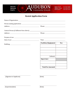 Rental Application Form