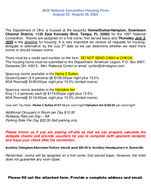 2025 National Convention Housing Form