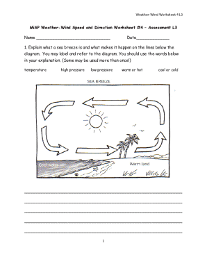 Weather-Wind Worksheet 4 L3