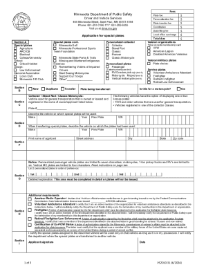 Minnesota Special Plates Application