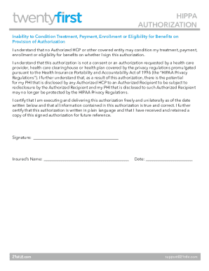 HIPAA Authorization and Medical History Questionnaire