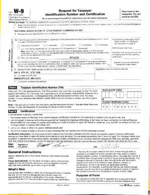 Form W-9 Request for Taxpayer Identification Number and Certification