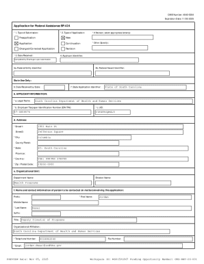Federal Assistance Application SF-424