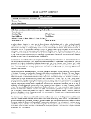 Lease Guaranty Agreement