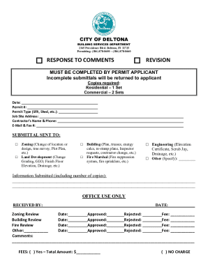 Deltona Building Permit Response to Comments