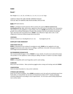 Resid Seed Treatment Instructions