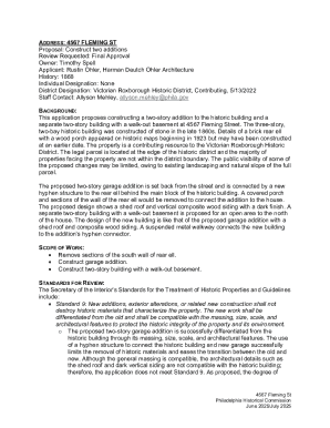 Philadelphia Historical Commission Construction Permit Application