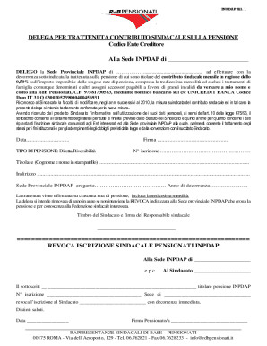 INPDAP Union Dues Delegation Form