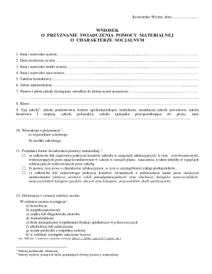 Polish Student Financial Aid Application