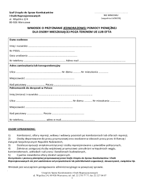 Poland One-Time Financial Assistance Application