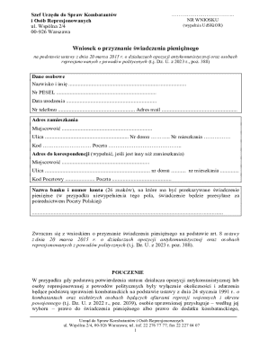Poland Benefit Application Form