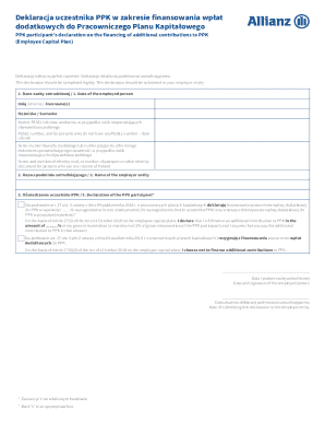 PPK Additional Contribution Declaration