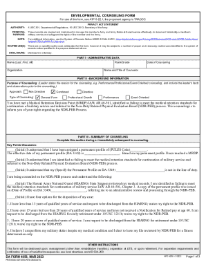 Developmental Counseling Form
