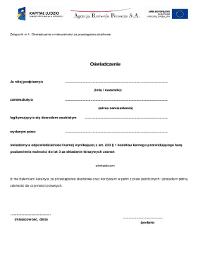 Tax Offense Non-Prosecution Declaration