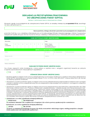 Pakiet SZPITAL Insurance Enrollment Form