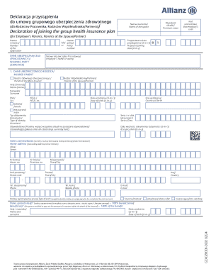 Declaration of Joining Group Health Insurance