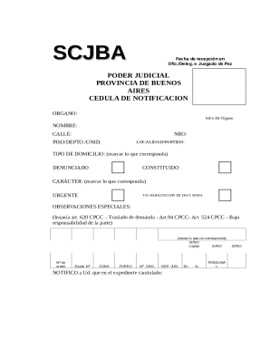 Cedula de Notificacion