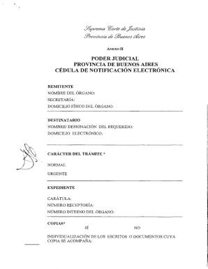Cédula de Notificación Electrónica