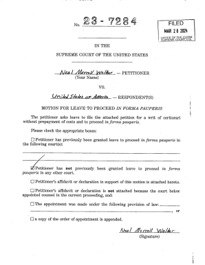 Motion for Leave to Proceed in Forma Pauperis