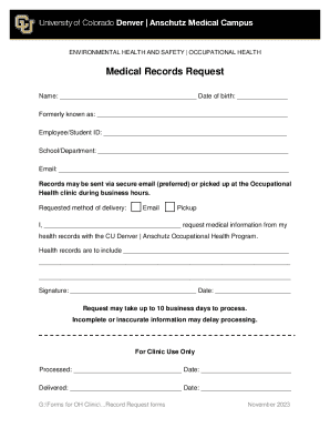 Medical Records Request Form