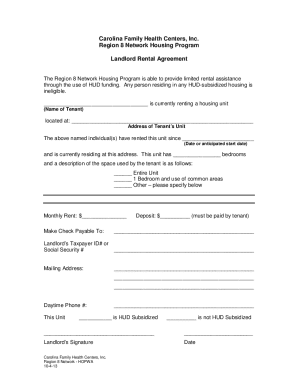 Landlord Rental Agreement