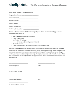 Third Party Authorization Form