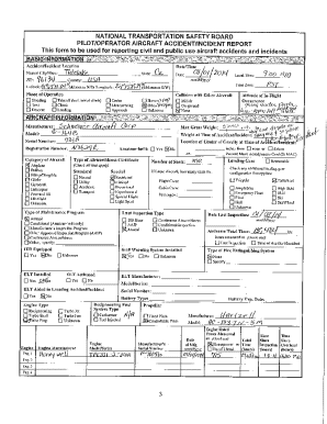 Pilot Aircraft Accident Incident Report