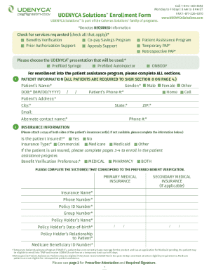 UDENYCA Solutions Enrollment Form
