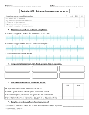 CE2 Science Evaluation Form