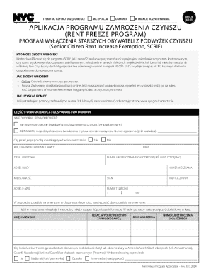 Senior Citizen Rent Increase Exemption Application